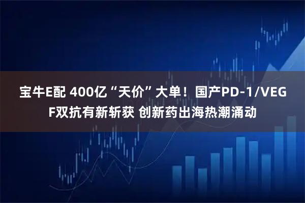 宝牛E配 400亿“天价”大单！国产PD-1/VEGF双抗有新斩获 创新药出海热潮涌动