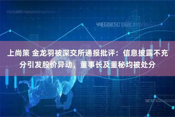 上尚策 金龙羽被深交所通报批评：信息披露不充分引发股价异动，董事长及董秘均被处分